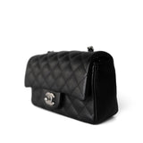 CHANEL Handbag Single flap / Black 17B Black Caviar Quilted Mini Rectangular Flap Silver Hardware -Knockoff
