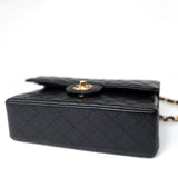 CHANEL Handbag Small Black Caviar Quilted Classic Flap Gold Hardware -Knockoff
