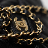 CHANEL Handbag Small Black Caviar Quilted Classic Flap Gold Hardware -Knockoff
