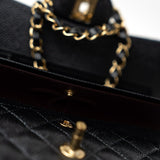 CHANEL Handbag Small Black Caviar Quilted Classic Flap Gold Hardware -Knockoff
