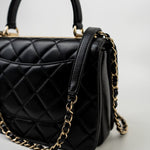 CHANEL Handbag Trendy CC Black Lambskin Black Lambskin Quilted Small Light Gold Hardware -Knockoff
