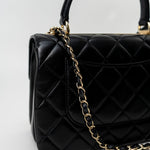 CHANEL Handbag Trendy CC Black Lambskin Black Lambskin Quilted Small Light Gold Hardware -Knockoff
