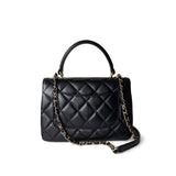 CHANEL Handbag Trendy CC / Black Trendy CC Black Lambskin Quilted Small Light Gold Hardware -Knockoff
