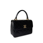 CHANEL Handbag Trendy CC / Black Trendy CC Black Lambskin Quilted Small Light Gold Hardware -Knockoff
