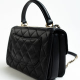 CHANEL Handbag Trendy CC Small Black Lambskin Quilted LGHW -Knockoff
