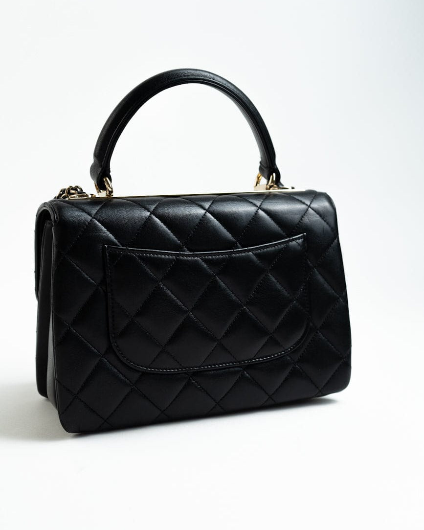 CHANEL Handbag Trendy CC Small Black Lambskin Quilted LGHW -Knockoff
