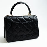 CHANEL Handbag Trendy CC Small Black Lambskin Quilted LGHW -Knockoff
