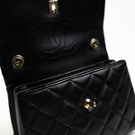 CHANEL Handbag Trendy CC Small Black Lambskin Quilted LGHW -Knockoff
