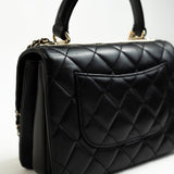 CHANEL Handbag Trendy CC Small Black Lambskin Quilted LGHW -Knockoff
