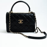 CHANEL Handbag Trendy CC Small Black Lambskin Quilted LGHW -Knockoff
