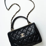 CHANEL Handbag Trendy CC Small Black Lambskin Quilted LGHW -Knockoff
