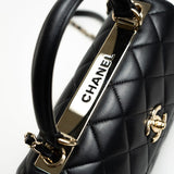 CHANEL Handbag Trendy CC Small Black Lambskin Quilted LGHW -Knockoff
