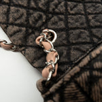 CHANEL Handbag Washed Denim Quilted Small Denimpression Flap Rose Clair Silver Hardware -Knockoff
