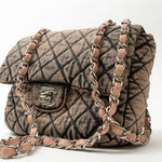 CHANEL Handbag Washed Denim Quilted Small Denimpression Flap Rose Clair Silver Hardware -Knockoff
