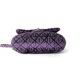 CHANEL Handbag Purple Washed Denim Quilted Small Purple Denimpression Flap Silver Hardware -Knockoff
