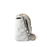 CHANEL Handbag White / 19 22S White Lambskin Quilted 19 Flap Small Reverse Mixed Hardware -Knockoff
