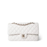 CHANEL Handbag White 20S White Caviar Quilted Classic Flap Medium Light Gold Hardware -Knockoff
