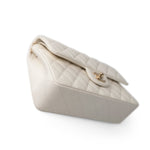 CHANEL Handbag WHITE 21B Ivory Caviar Quilted Classic Flap Small Light Gold Hardware -Knockoff
