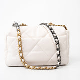 CHANEL Handbag White 21p White 19 Lambskin Quilted 19 Flap Small -Knockoff
