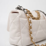 CHANEL Handbag White 21p White 19 Lambskin Quilted 19 Flap Small -Knockoff
