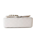 CHANEL Handbag White 21S Jumbo White Caviar Quilted Classic Flap Light Gold Hardware -Knockoff
