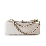 CHANEL Handbag White 21S Jumbo White Caviar Quilted Classic Flap Light Gold Hardware -Knockoff
