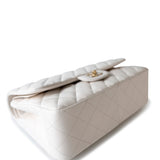 CHANEL Handbag White 21S Jumbo White Caviar Quilted Classic Flap Light Gold Hardware -Knockoff
