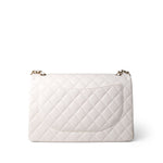 CHANEL Handbag White 22B White Caviar Quilted Maxi Classic Flap Light Gold Hardware -Knockoff
