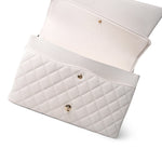 CHANEL Handbag White 22B White Caviar Quilted Maxi Classic Flap Light Gold Hardware -Knockoff
