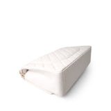 CHANEL Handbag White 22B White Caviar Quilted Maxi Classic Flap Light Gold Hardware -Knockoff
