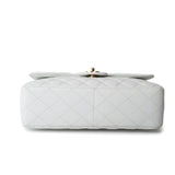 CHANEL Handbag White Caviar Quilted Jumbo Single Flap Gold Hardware -Knockoff
