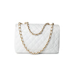 CHANEL Handbag White Caviar Quilted Jumbo Single Flap Gold Hardware -Knockoff
