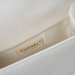 CHANEL Handbag White Caviar Quilted LeBoy Bag Small -Knockoff
