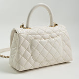 CHANEL Handbag White Caviar Quilted Small Coco Handle -Knockoff
