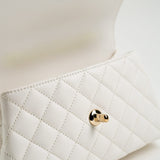 CHANEL Handbag White Caviar Quilted Small Coco Handle -Knockoff
