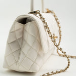 CHANEL Handbag White Caviar Quilted Small Coco Handle -Knockoff
