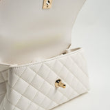 CHANEL Handbag White Caviar Quilted Small Coco Handle -Knockoff
