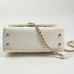 CHANEL Handbag White Caviar Quilted Small Coco Handle -Knockoff
