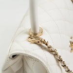 CHANEL Handbag White Caviar Quilted Small Coco Handle -Knockoff
