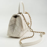 CHANEL Handbag White Caviar Quilted Small Coco Handle -Knockoff
