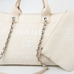 CHANEL Handbag White Chanel 22S Small Off White Deauville Shopping Bag SHW -Knockoff
