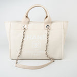 CHANEL Handbag White Chanel 22S Small Off White Deauville Shopping Bag SHW -Knockoff
