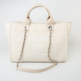 CHANEL Handbag White Chanel 22S Small Off White Deauville Shopping Bag SHW -Knockoff
