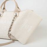 CHANEL Handbag White Chanel 22S Small Off White Deauville Shopping Bag SHW -Knockoff
