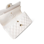 CHANEL Handbag White / Classic flap 21S White Caviar Quilted Classic Flap Small Light Gold Hardware -Knockoff
