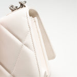 CHANEL Handbag White Lambskin Quilted 19 Wallet on Chain (WOC) -Knockoff
