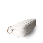 CHANEL Handbag White / Seasonal 21B White Lambskin Quilted Mini Rectangular Pearl Crush Antique Gold Hardware -Knockoff
