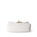 CHANEL Handbag White / Seasonal 21B White Lambskin Quilted Mini Rectangular Pearl Crush Antique Gold Hardware -Knockoff
