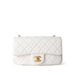 CHANEL Handbag White / Seasonal 21B White Lambskin Quilted Mini Rectangular Pearl Crush Antique Gold Hardware -Knockoff
