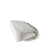 CHANEL Handbag White White Caviar Quilted Classic Flap Small Light Gold Hardware -Knockoff
